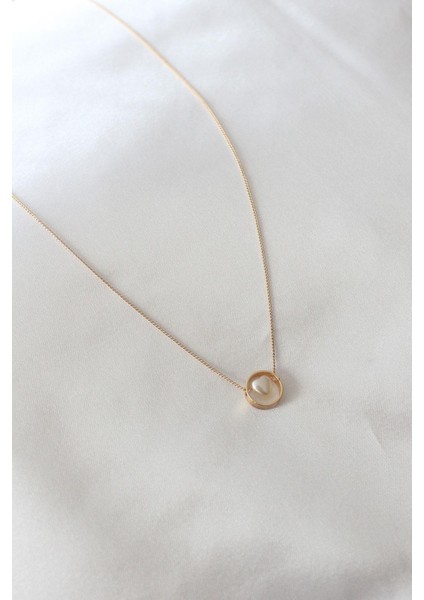 Gold Renk Minimal Kalp Figür Kadın Kolye - PRT3500EB00199