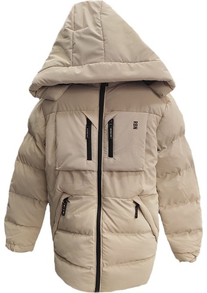 Erkek Çocuk Içi Peluş Astarlı Çıkarılabilir Kapüşonlu Su Geçirmez Mont 2042