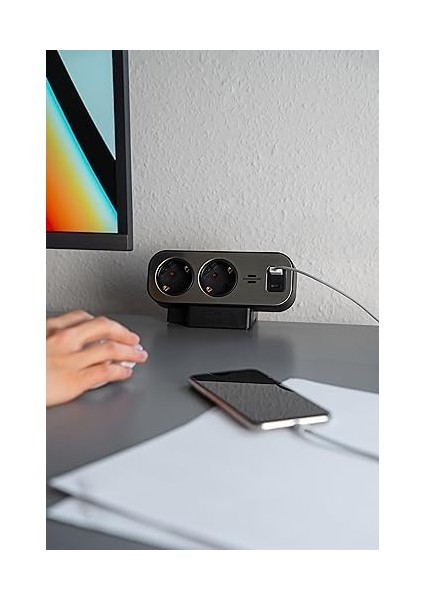 Brennensthul Estilo Duplex Serisi 9 Soketli Typ-C ve USB Li 19.500 Amper Akım Korumalı 2 Metre Kablolu Masa Üstü Priz fiyatları
