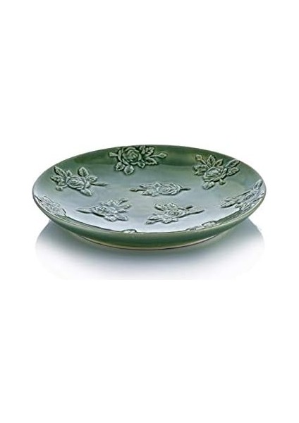Yeşil Büyük Yuvarlak Tabak