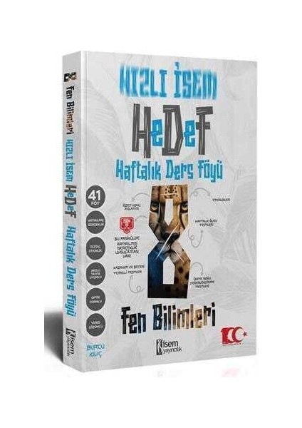 2024 Hızlı Hedef 8. Sınıf Fen Bilimleri Haftalık Ders Föyü