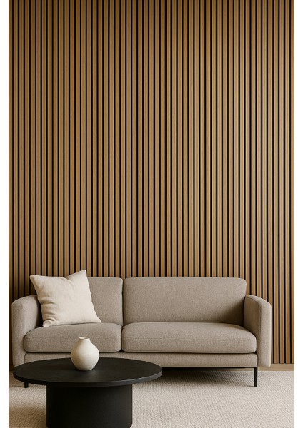 Mdf Tabanlı Çıtalı Duvar Paneli 24X280 cm – Akustik Dekoratif Panel | 8 mm Kalınlık indirimleri