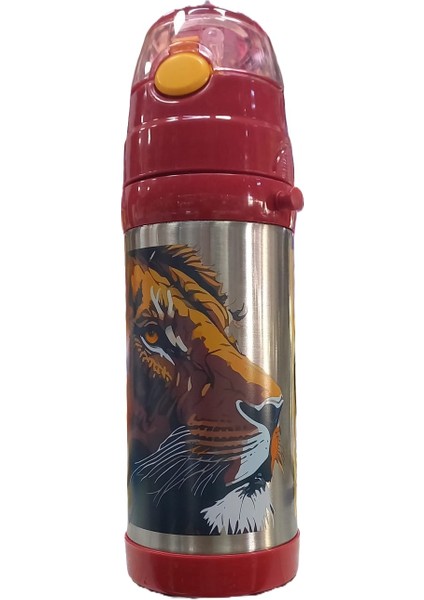 Galatasaray Lisanslı Beş Yıldız Temalı Çelik Termoslu Ilkokul Çanta Seti -Dört Parçalı Set