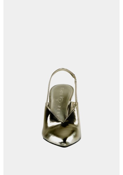 The Trendygurl Slingback Wedge Kadın Şampanya Dolgu Topuk Sandalet modelleri