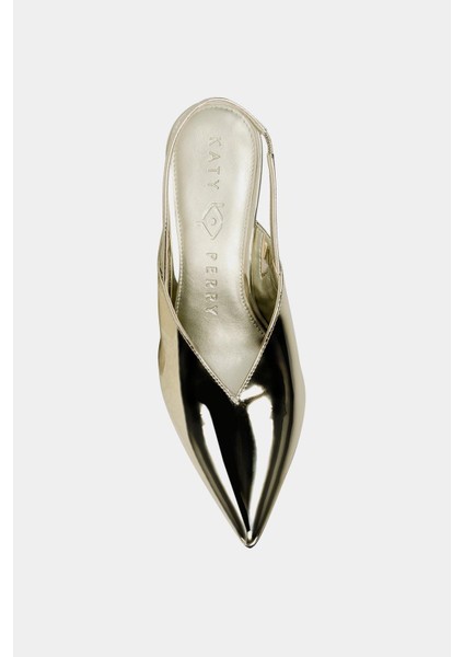 The Trendygurl Slingback Wedge Kadın Şampanya Dolgu Topuk Sandalet fırsatları