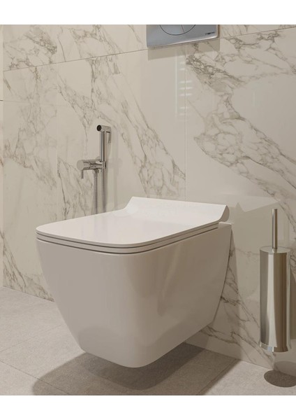 Seramiksan Saturn Rim-Out (Kanalsız) Asma Klozet + Creavit Gömme Rezervuar + Yavaş Kapanır Kapak indirimleri