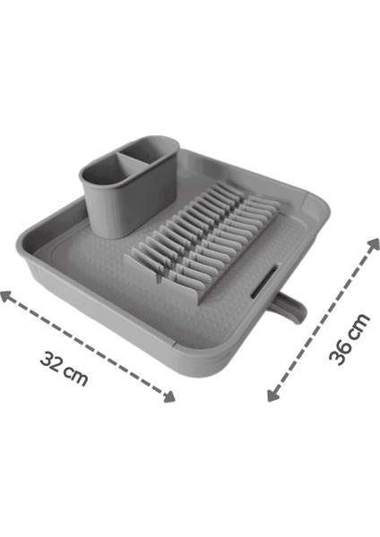 Açılır Kapanır Gri Sürgülü Bulaşık Kurutma ve Tabaklık Sepeti fırsatları