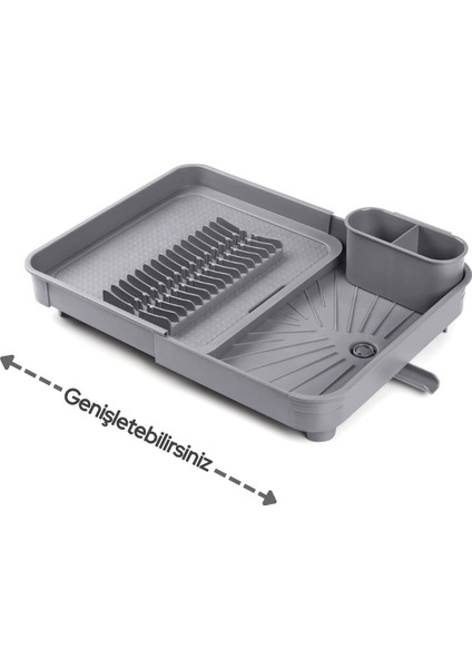 Açılır Kapanır Gri Sürgülü Bulaşık Kurutma ve Tabaklık Sepeti indirimleri