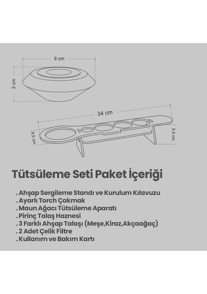 Viski Tütsüleme Seti ve Sergileme Standı / Kokteyl Tütsüleme Kiti / Kahve Tütsüleme Seti fırsatları