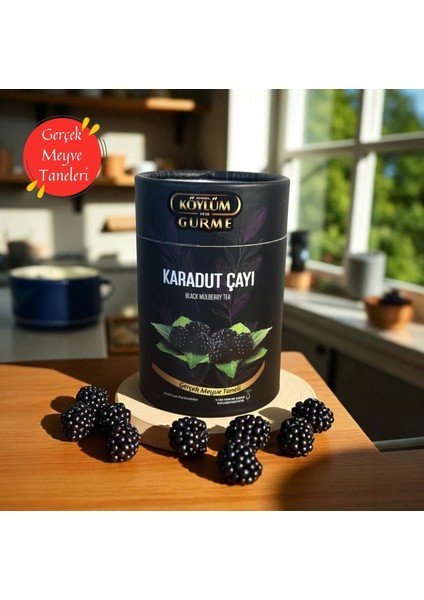 Amasya Karadut Çayı 250 gr – Bitki Çayı, Gerçek Meyve Taneli Silindir Kutu