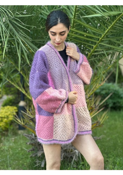 El Örgüsü Peluş Yumuşak Kadın Oversize Hırka fiyatları