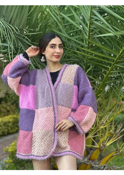 El Örgüsü Peluş Yumuşak Kadın Oversize Hırka fırsatları