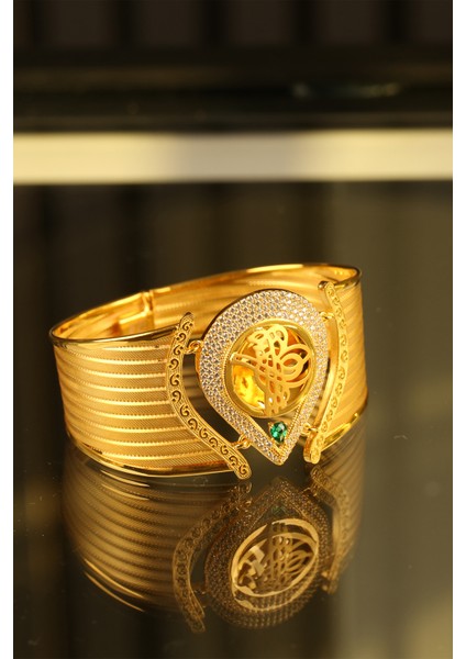 Rize Tuğralı Kelepçe Altın Bilezik CGKKLP0161