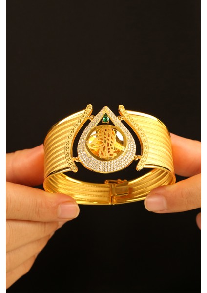 Rize Tuğralı Kelepçe Altın Bilezik CGKKLP0161