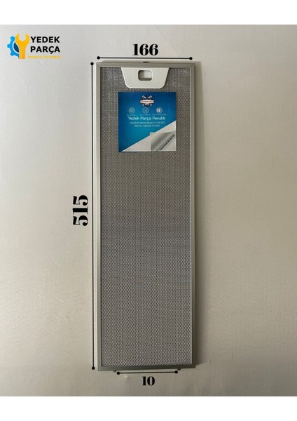 Beko Uyumlu P 371 Aspiratör Çerçeve Metal Filtresi