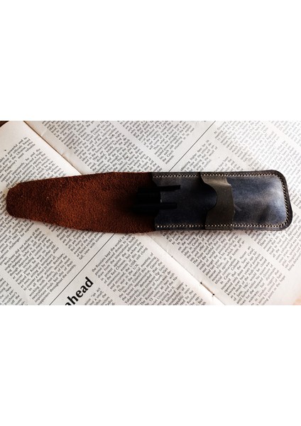 Crazy Hors Hakiki Deri El Emeği Özel Kalemleriniz Için Kalemlik Kalem Kutu 27 cm 6 cm 7m6 fırsatları