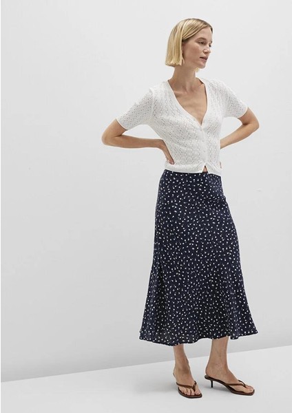 Baskılı Lacivert Midi Etek 1310583-91006 fiyatları