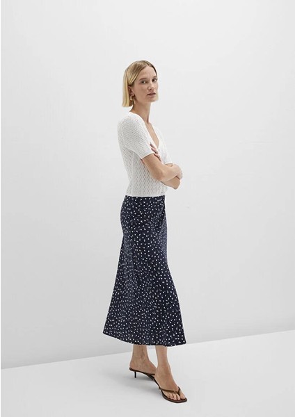 Baskılı Lacivert Midi Etek 1310583-91006 modelleri