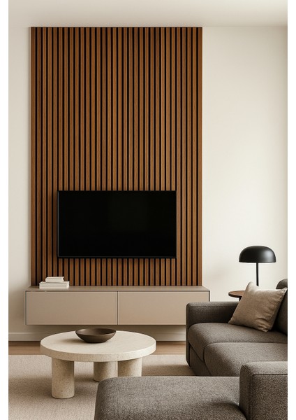 Mdf Tabanlı Çıtalı Duvar Paneli 24X280 cm – Akustik Dekoratif Panel | 8 mm Kalınlık fırsatları