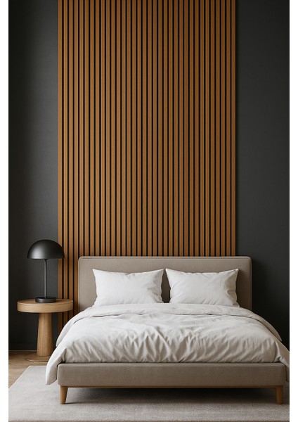 Mdf Tabanlı Çıtalı Duvar Paneli 24X280 cm – Akustik Dekoratif Panel | 8 mm Kalınlık