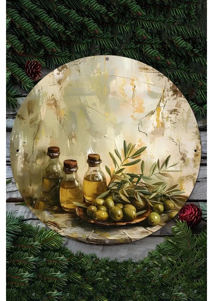Zeytin & Zeytinyağı Temalı Uv Baskı Mdf Duvar Süsü – 33X33 cm & 20X20 cm DT210 fiyatları