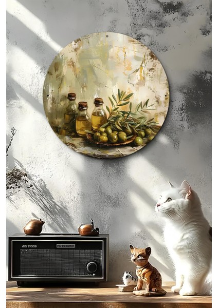Zeytin & Zeytinyağı Temalı Uv Baskı Mdf Duvar Süsü – 33X33 cm & 20X20 cm DT210 fırsatları