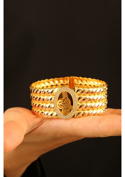 Tuğralı Rize Kelepçe Hediyelik Altın Bilezik CGKKLP0159 indirimleri