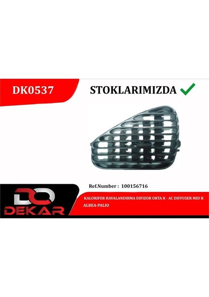 DK0537 - Kalorıfer Havalandırma Dıfızor Orta R Albea-Palıo