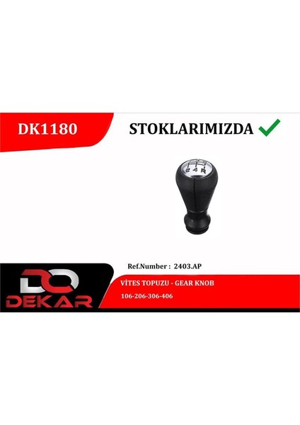 DK1180 - Vites Topuzu 106-206-306-406
