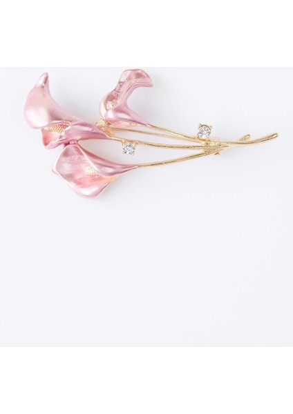 Pembe Üçlü Çiçek Figürlü Broş fiyatları