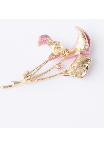 Pembe Üçlü Çiçek Figürlü Broş modelleri