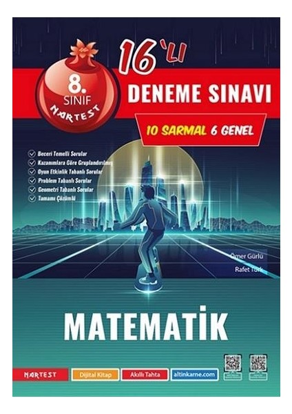 8. Sınıf Matematik 16'lı Deneme Sınavı Ciltli 128 Sayfa Eğitim Seti