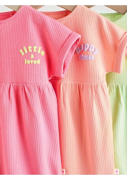 %100 Pamuklu Pembe Yeşil 3'lü Romper Set modelleri