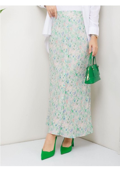 Viskon Penye Etek Yeşil modelleri