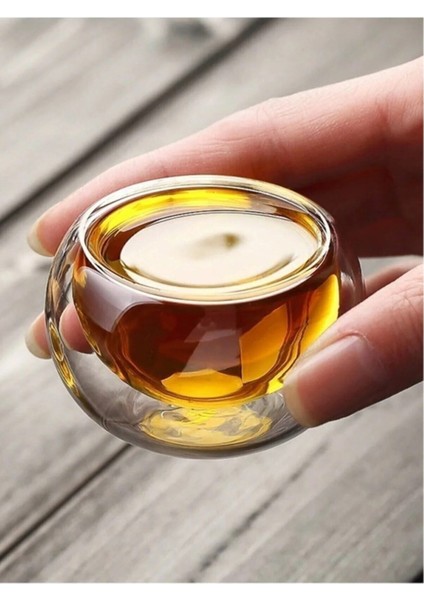 Turuncu Çift Cidarlı Cam Sosluk 6'lı Set, 35 Ml, Şık ve Kullanışlı Mini Kase indirimleri