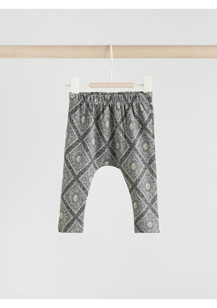 Pamuklu Krem Gri Zürafa Desenli Uzun Kollu Alt Üst Takım fırsatları