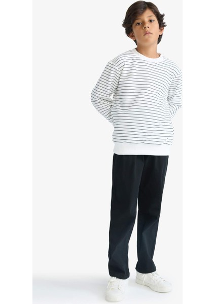 Erkek Çocuk Bisiklet Yaka Çizgili Sweatshirt G2555A825AU fiyatları
