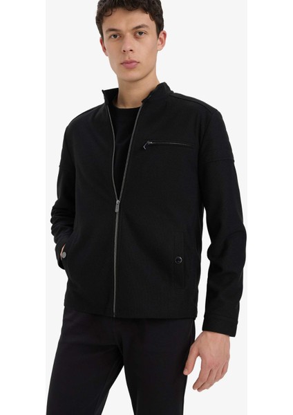 Slim Fit Dar Kesim Dik Yaka Astarlı Fermuarlı Cepli Mevsimlik Baharlık Mont D7534AX25AU modelleri