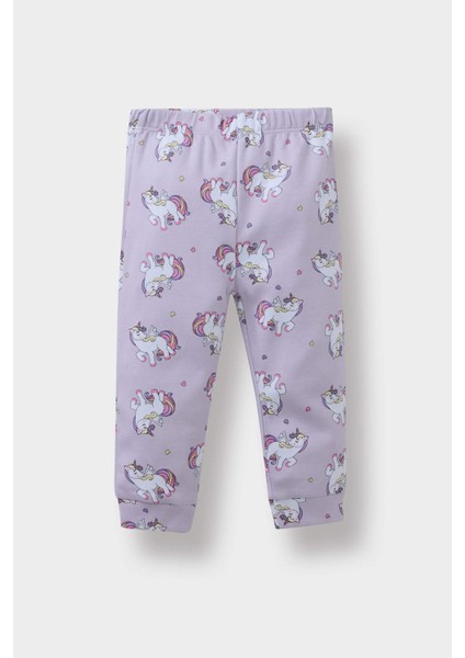 Kız Bebek Pijama Takımı Unicorn Baskılı Uzun Kollu Üst Uzun Alt F0632A525AU fiyatları