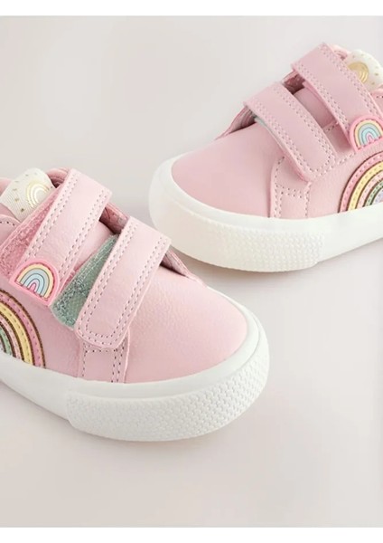 Pembe Gökkuşağı Desenli Ortopedik Taban Sneaker modelleri