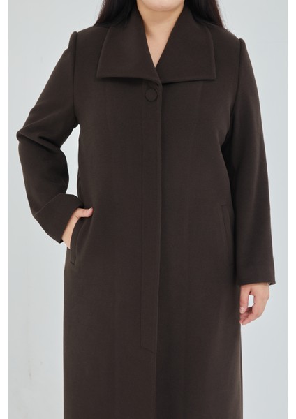 Kadın Büyük Beden Mendil Yaka Manto