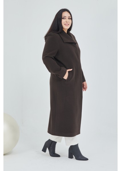 Kadın Büyük Beden Mendil Yaka Manto indirimleri