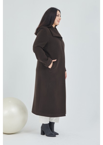 Kadın Büyük Beden Mendil Yaka Manto