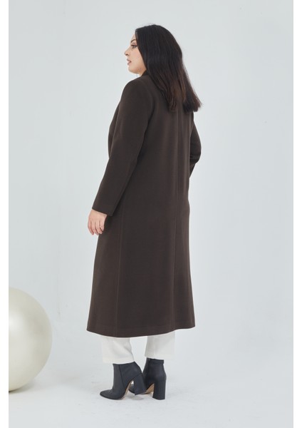 Kadın Büyük Beden Mendil Yaka Manto