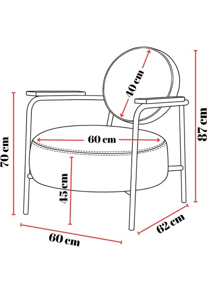 venüs Berjer Modern Tekli Koltuk - Deri Kumaş - Beyaz Metal Iskelet - Acı Kahve fiyatları