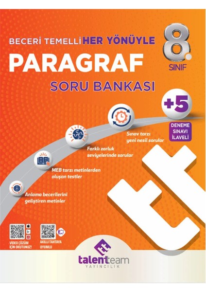 8. Sınıf Beceri Temelli Her Yönüyle Paragraf Soru Bankası