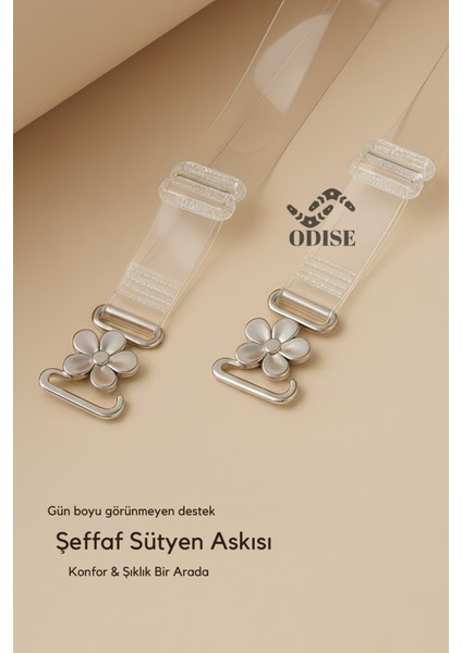 Şeffaf Papatya Desenli Ayarlanabilir Sütyen Askısı – Görünmez & Şık Dokunuş (2 Adet-1 Çift) fiyatları