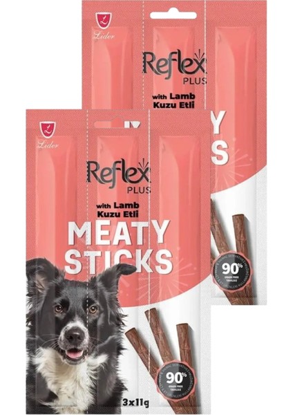 Meaty Sticks Kuzu Etli Köpek Ödül Çubuğu 3X11GR Ikili Paket