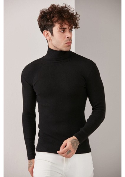 Erkek Lycra Boğazlı Triko Kazak indirimleri