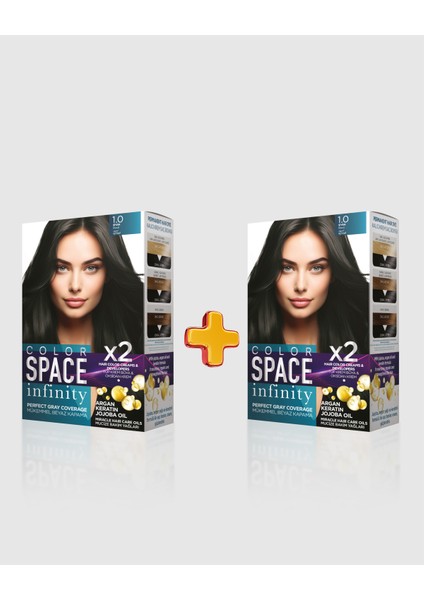 Infinity 2'li Set Saç Boyası 1.0 Siyah